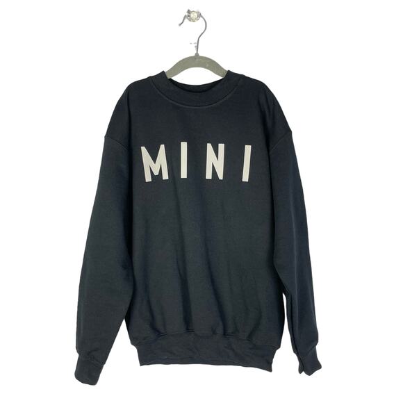 MINI | Vinyl Printed Black Youth Pullover Sweatshirt - Picture 1 of 8